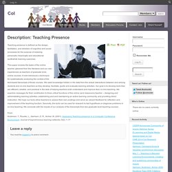 Description: Teaching Presence