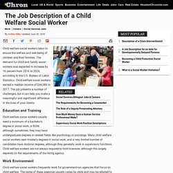 The Job Description of a Child Welfare Social Worker