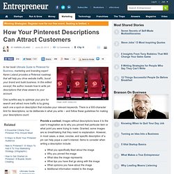 How Your Pinterest Descriptions Can Attract Customers