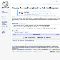 Gleaning Resource Descriptions from Dialects of Languages - Wiki