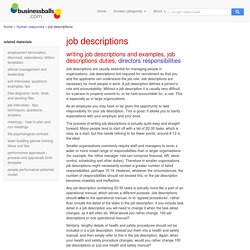 Job description markup language