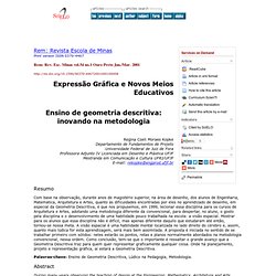 Rem: Revista Escola de Minas - Ensino de geometria descritiva: inovando na metodologia