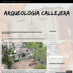 Descubren cementerio indígena en Avenida Pedro de Valdivia