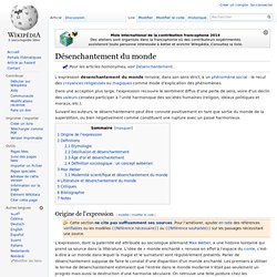 Désenchantement du monde