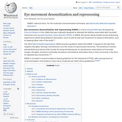Eye movement desensitization Wikipedia