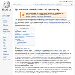 Eye movement desensitization and reprocessing