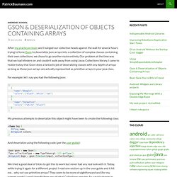 Gson & Deserialization of Objects Containing Arrays