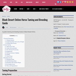 Black Desert Online Horse Taming and Breeding Guide