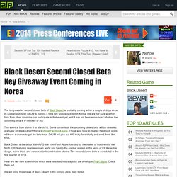 Désert Noir Deuxième bêta fermée Key Giveaway événement à venir en Corée - Désert Noir - newmmos - 2P.com