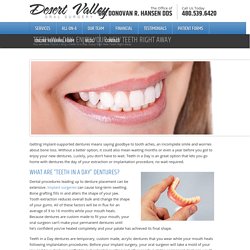 Teeth in a Day: Enjoy Your New Teeth Right Away - Desert Valley Oral SurgeryDesert Valley Oral Surgery