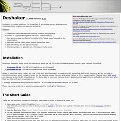 Deshaker - video stabilizer