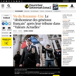 Le “déshonneur des généraux français” après leur tribune dans “Valeurs Actuelles"