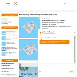 Montmorillonite Desiccant