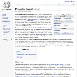 Desiccated thyroid extract