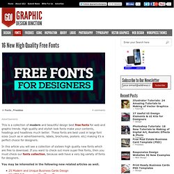 Free Fonts - New Fonts for Desigenrs