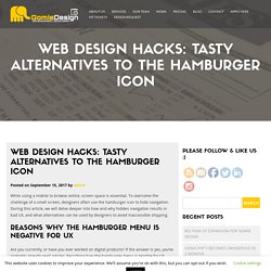 Web design hacks: Tasty alternatives to the hamburger icon