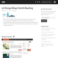 20 Design Blogs Worth Reading