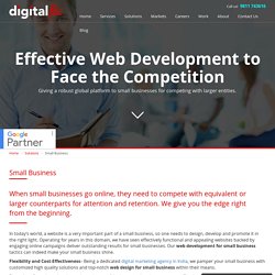 Giving the right web design solutions to small businesses to compete with their competition- Digital Flic