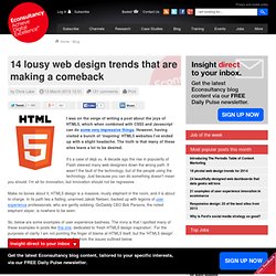 14 lousy web design trends that are making a comeback