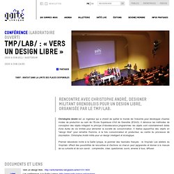 TMP/LAB/ : « vers un design libre »