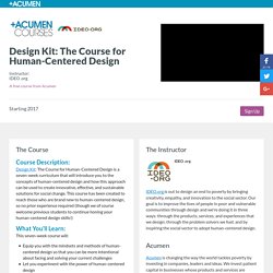 Design Kit: The Course for Human-Centered Design