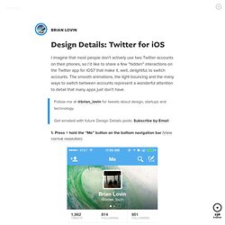 Design Details: Twitter for iOS