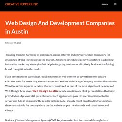 Web Design And Development Companies in Austin