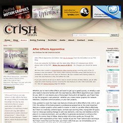 CRISH DESIGN - After Effects Apprentice, by Trish & Chris Meyer