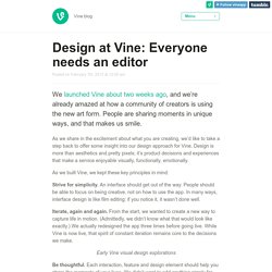 blog – Design at Vine: Everyone needs an editor