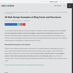 20 Web Design Examples of Blog Front-end Structures