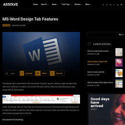 ms-word-design-tab-features \ Page Backgrounds Design