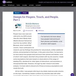 Design for Fingers, Touch, and People, Part 1