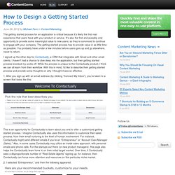 How to Design a Getting Started Process