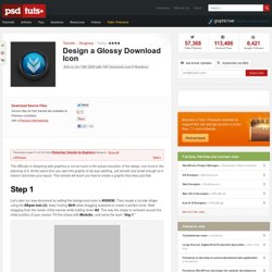 Design a Glossy Download Icon