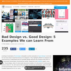 Bad Design vs. Good Design: 5 Examples We can Learn From