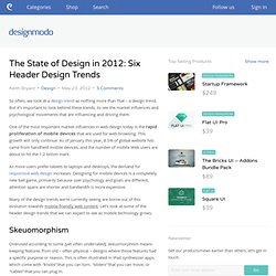 The State of Design in 2012: Six Header Design Trends