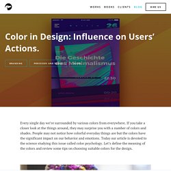 Color In Design: Influence On Users' Actions.