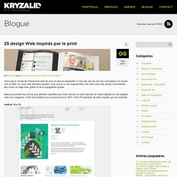 25 design Web inspirés par le print « Kryzalid blogue