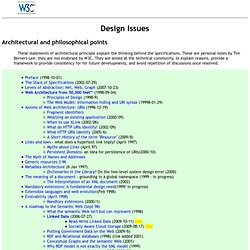 Design Issues for the World Wide Web