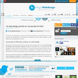 15 web design animés en Javascript et CSS3 - webdesign-integration