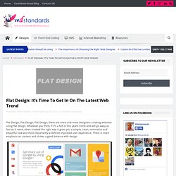 Flat Design: It’s Time To Get In On The Latest Web Trend