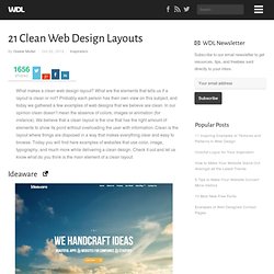 21 Clean Web Design Layouts