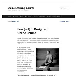 How [not] to Design an Online Course