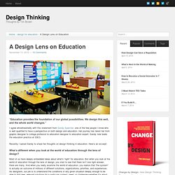 A Design Lens on Education