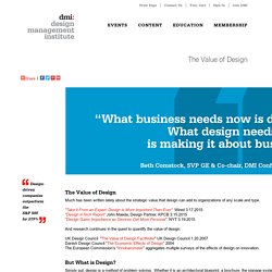 (Ni)The Value of Design - Design Management Institute
