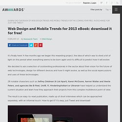 Web Design and Mobile Trends for 2013 eBook: download it for free!