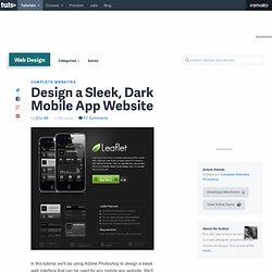 Design a Sleek Mobile App Website