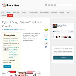 Eight UI Design Patterns You Should Consider