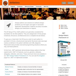.NET Design Patterns in C# and VB.NET - Gang of Four (GOF) - DoFactory