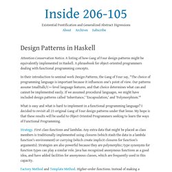 Design Patterns in Haskell
